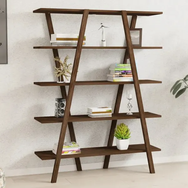 Etajeră Trendy Pearl  144 x 115 x 29.5 cm / PAL / Walnut photo 3