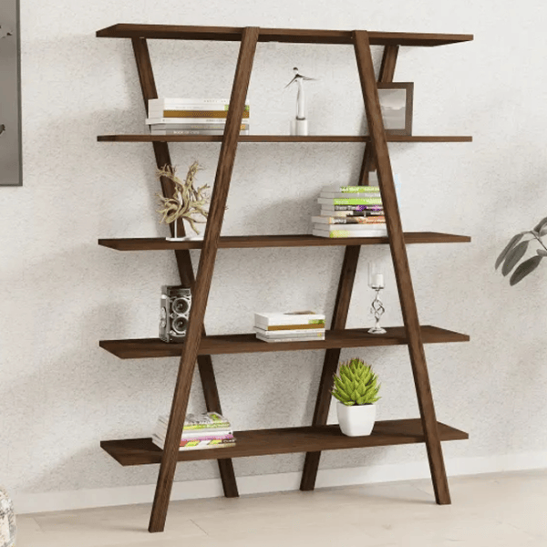 Etajeră Trendy Pearl  144 x 115 x 29.5 cm / PAL / Walnut photo 3
