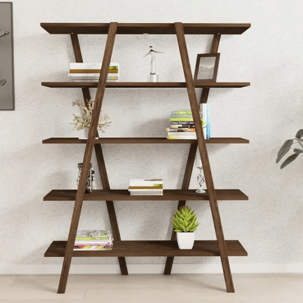 Etajeră Trendy Pearl  144 x 115 x 29.5 cm / PAL / Walnut photo 4