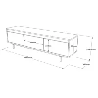 Comodă TV Trendy LV1-RL 45 x 160 x 35 / PAL photo 2