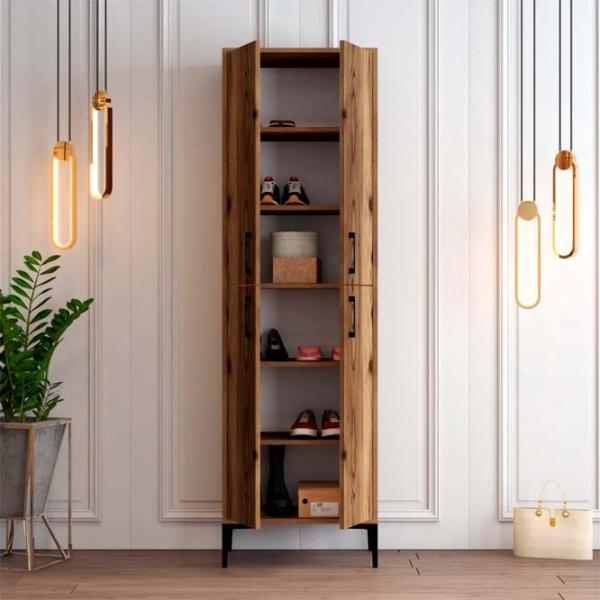 Dulap pentru încălțăminte Trendy Berlin A 200 x 60 x 35 /Nuc /Nuc photo 4