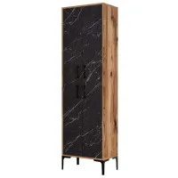 Обувной шкаф Trendy Berlin A 200 x 60 x 35см /Орех /Черный мрамор