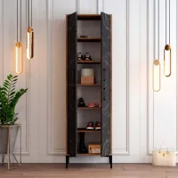 Обувной шкаф Trendy Berlin A 200 x 60 x 35см /Орех /Черный мрамор photo 5