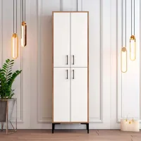 Обувной шкаф Trendy Berlin A 200 x 60 x 35см /Орех /Белый photo 3