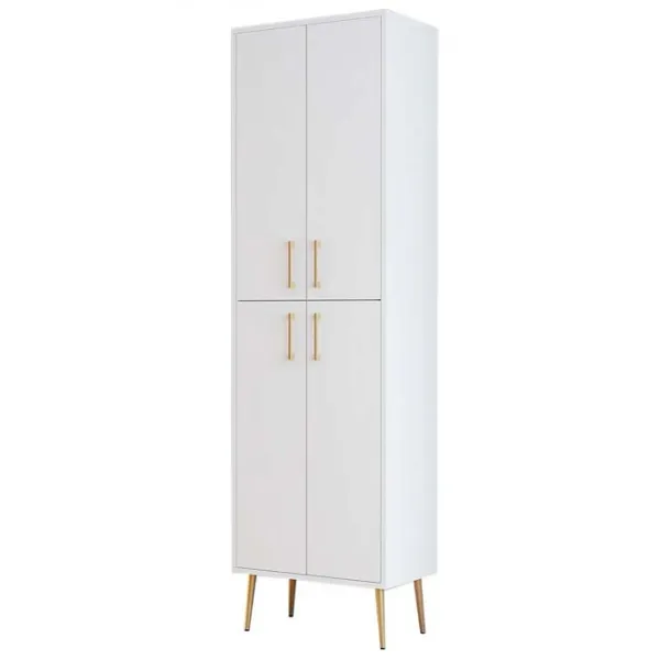 Dulap pentru încălțăminte Trendy Berlin A 200 x 60 x 35 /Nuc /Gold photo 1