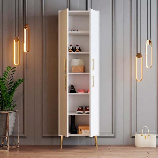Dulap pentru încălțăminte Trendy Berlin A 200 x 60 x 35 /Nuc /Gold photo 5