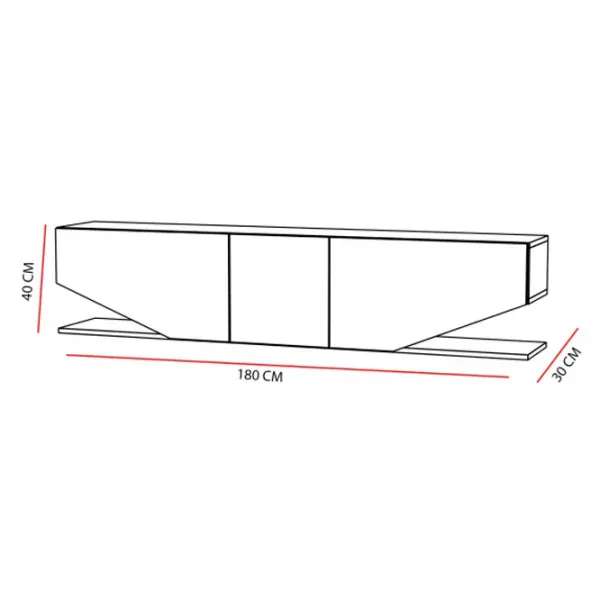 Тумба под телевизор Trendy Inci 40 x 180 x 30см / ДСП photo 5