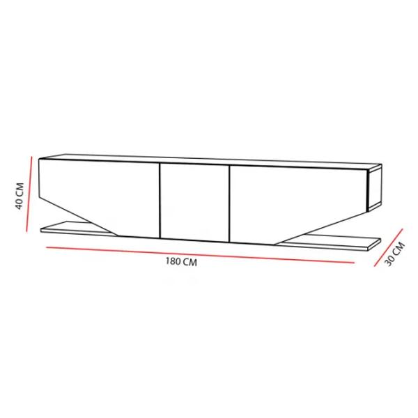 Тумба под телевизор Trendy Inci 40 x 180 x 30см / ДСП photo 5