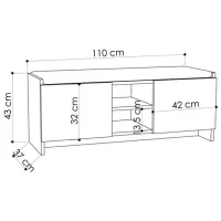 Обувной шкаф Trendy Zulla 43 x 110 x 37см /Антрацит /Сонома photo 4