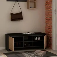 Обувной шкаф Trendy Zulla 43 x 110 x 37см /Антрацит /Сонома photo 5