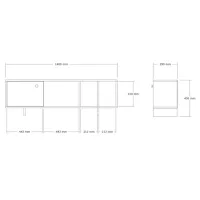 Comodă TV Trendy Folsom 45 x 140 x 29 / PAL photo 3