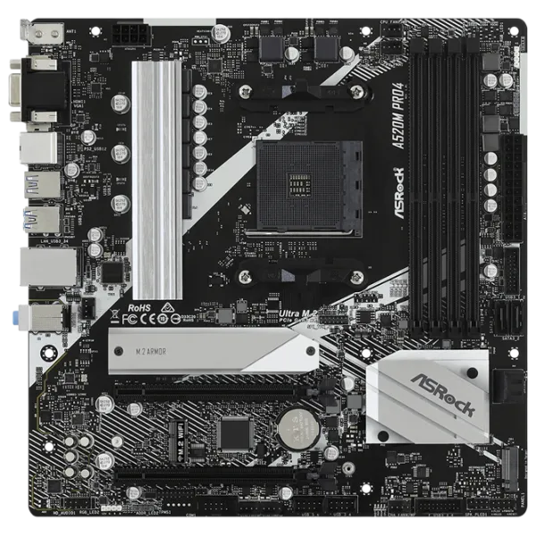 Placă de bază ASRock A520M PRO4 mATX / AMD A520M photo 1