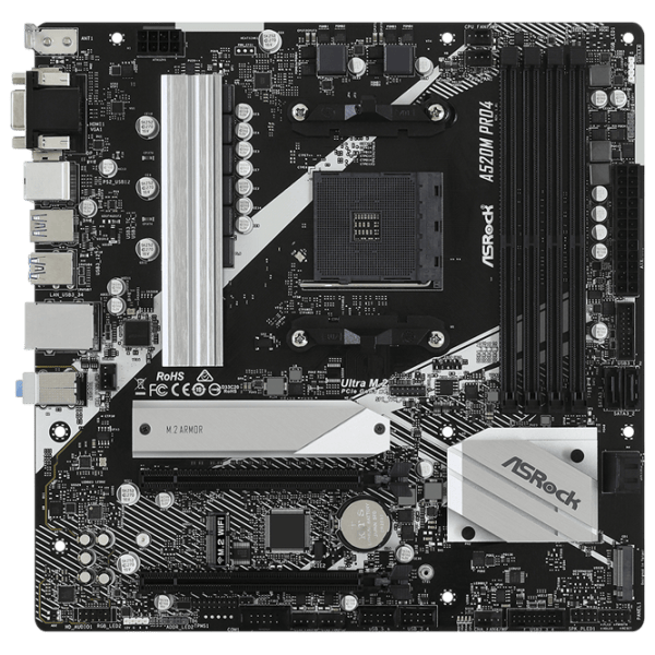 Placă de bază ASRock A520M PRO4 mATX / AMD A520M photo 1