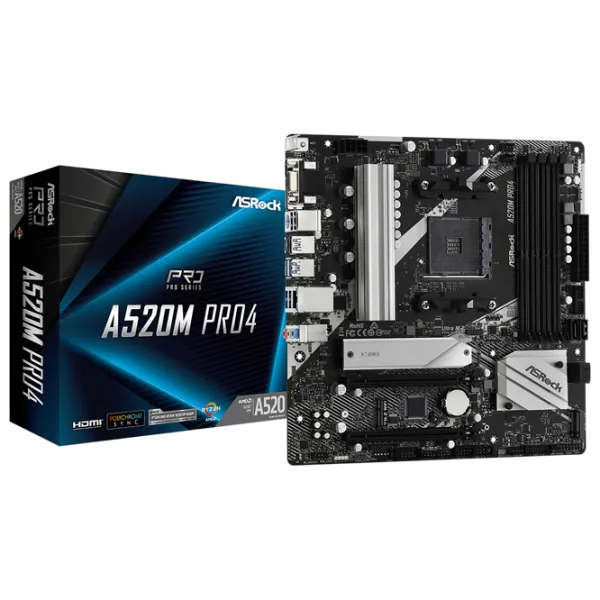 Placă de bază ASRock A520M PRO4 mATX / AMD A520M photo 2