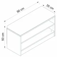 Dulap pentru încălțăminte Trendy Noe 50 x 90 x 35 /White /White photo 5