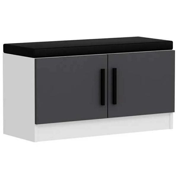 Обувной шкаф Trendy Noe 50 x 90 x 35см /White /Антрацит photo 1