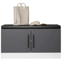Обувной шкаф Trendy Noe 50 x 90 x 35см /White /Антрацит photo 2