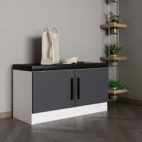 Обувной шкаф Trendy Noe 50 x 90 x 35см /White /Антрацит photo 3