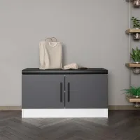 Обувной шкаф Trendy Noe 50 x 90 x 35см /White /Антрацит photo 4