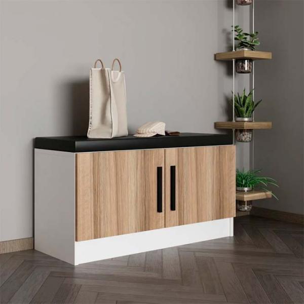 Обувной шкаф Trendy Noe 50 x 90 x 35см /White /Орех photo 4
