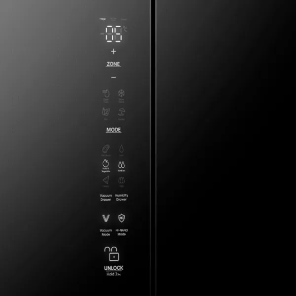 Frigider Hisense RQ768N4GBE cu congelator jos 591 l / 190 cm / Black photo 2