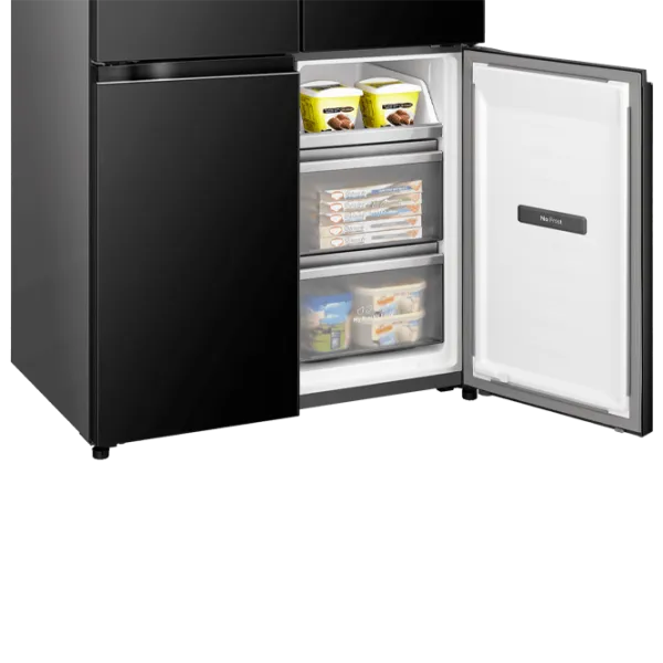 Frigider Hisense RQ768N4GBE cu congelator jos 591 l / 190 cm / Black photo 4