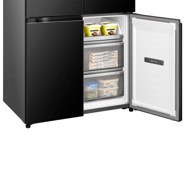 Frigider Hisense RQ768N4GBE cu congelator jos 591 l / 190 cm / Black photo 4