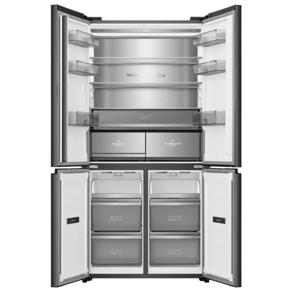 Frigider Hisense RQ768N4GBE cu congelator jos 591 l / 190 cm / Black photo 7