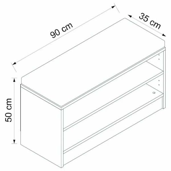 Dulap pentru încălțăminte Trendy Noe 50 x 90 x 35 /White /White photo 5