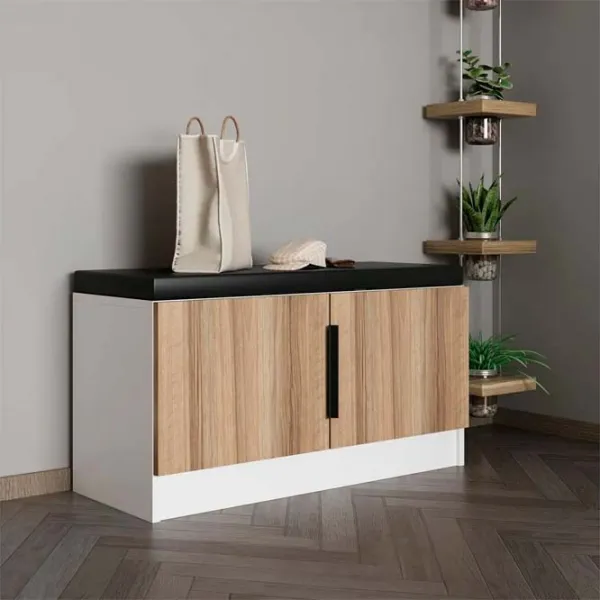 Обувной шкаф Trendy Noe 50 x 90 x 35см /White /Орех photo 4