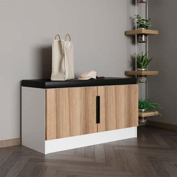 Обувной шкаф Trendy Noe 50 x 90 x 35см /White /Орех photo 4