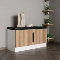 Обувной шкаф Trendy Noe 50 x 90 x 35см /White /Орех photo 4