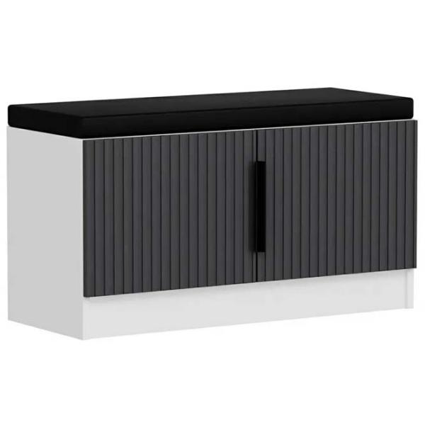 Обувной шкаф Trendy Noe 50 x 90 x 35см /White /Антрацит photo 1