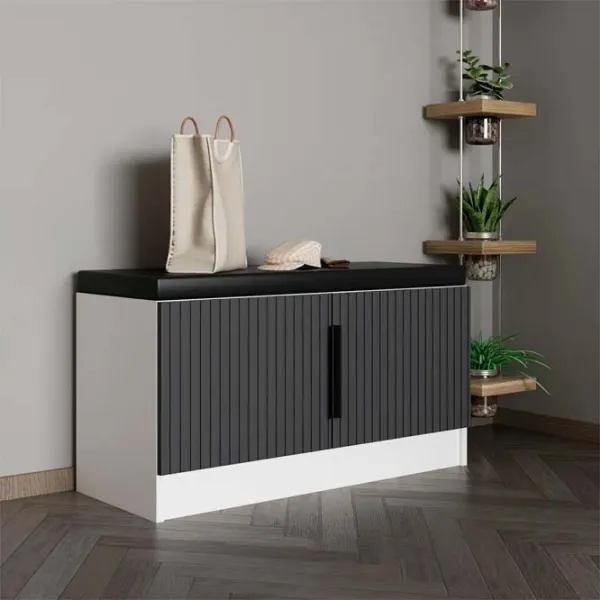 Обувной шкаф Trendy Noe 50 x 90 x 35см /White /Антрацит photo 4