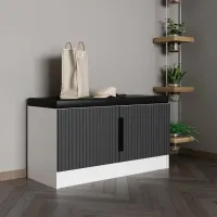 Dulap pentru încălțăminte Trendy Noe 50 x 90 x 35 /White /Anthracite photo 4