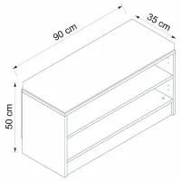Dulap pentru încălțăminte Trendy Noe 50 x 90 x 35 /White /Anthracite photo 5