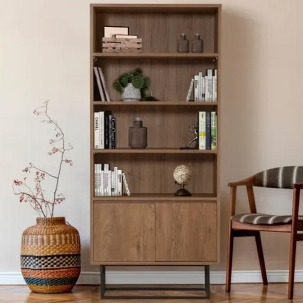 Etajeră Trendy Rea 182 x 80 x 36 cm / PAL / Walnut photo 4