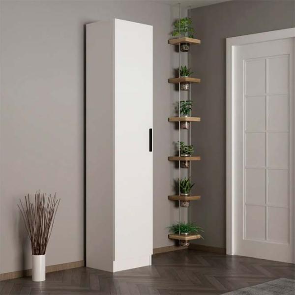 Обувной шкаф Trendy Noe 210 x 45 x 35см /White /Белый photo 4