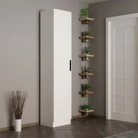 Обувной шкаф Trendy Noe 210 x 45 x 35см /White /Белый photo 4