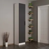 Обувной шкаф Trendy Noe 210 x 45 x 35см /White /Антрацит photo 4