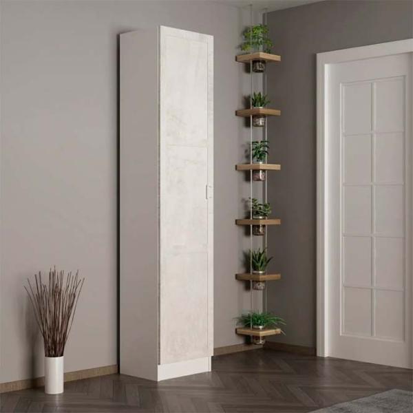 Обувной шкаф Trendy Noe 210 x 45 x 35см /White /Белый photo 4