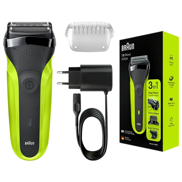 Aparat de ras electric Braun 300BT Green  photo 3