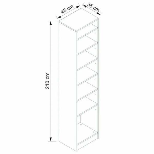 Dulap pentru încălțăminte Trendy Noe 210 x 45 x 35 /White /White photo 5