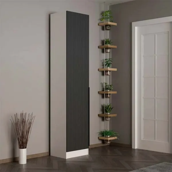 Обувной шкаф Trendy Noe 210 x 45 x 35см /White /Антрацит photo 4