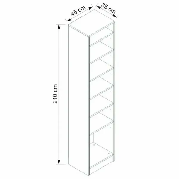 Обувной шкаф Trendy Noe 210 x 45 x 35см /White /Орех photo 5