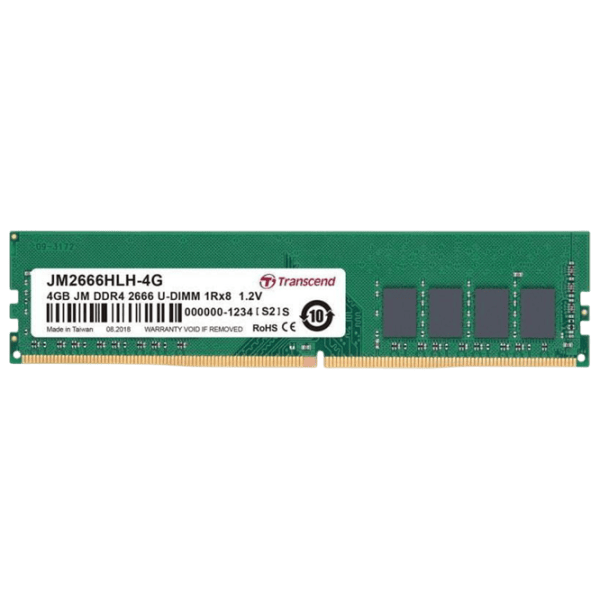 Оперативная память Transcend JM2666HLH4G  DIMM / DDR4 / 4 ГБ photo 1