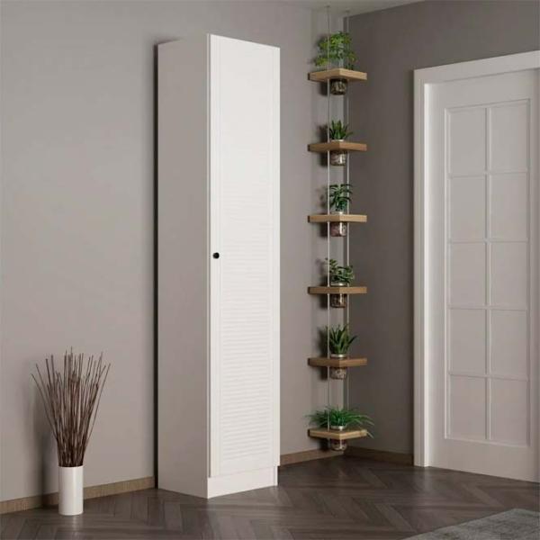 Dulap pentru încălțăminte Trendy Noe 210 x 45 x 35 /White /White photo 4