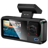 Cameră Auto Hoco DV15 2k Front + Interrior + Rear Cam / Black photo 2