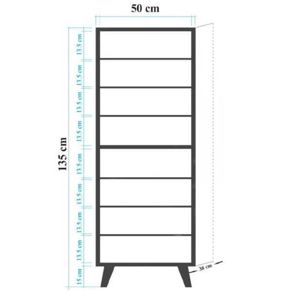 Обувной шкаф Trendy Filinta 135 x 50 x 38см /Sonoma /Сонома photo 5