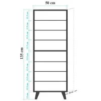 Dulap pentru încălțăminte Trendy Filinta 135 x 50 x 38 /Sonoma /Sonoma photo 5